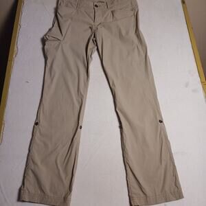 Eddie Bauer Travex Horizons Guide Hiking Pants Roll Up Womens Size 8 Khaki